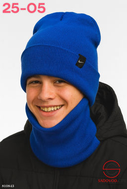 Набор 2в1 шапка двойной и снуд двойной