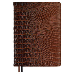 Ежедневник недатированный ESCALADA, А5+, 160 л., арт. 67178/ 10 АЛЛИГАТОР КОРИЧНЕВЫЙ