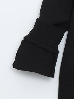 Bisiklet Yaka Be?ikta? Bask?l? Erkek ?ocuk Sweatshirt