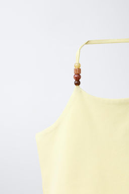 TOP HALTER ABALORIOS / Amarillo - Zara фото 3