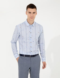 Mavi Slim Fit Uzun Kollu G_mlek