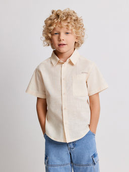 ACOOLA / Сорочка верхняя детская для мальчиков Bonapo светло-бежевый