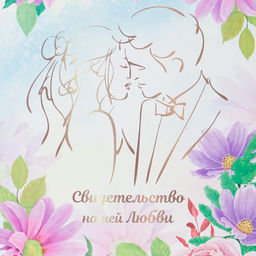 Свидетельство о заключении брака Нашей любви хризантемы, А4 - Дарим красиво фото 2