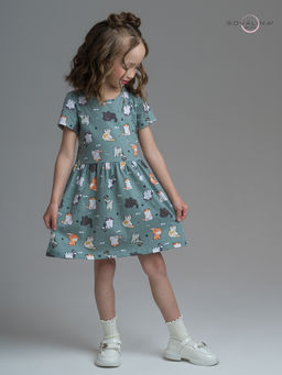 Платье Лето котята хаки - Sovalina фото 11