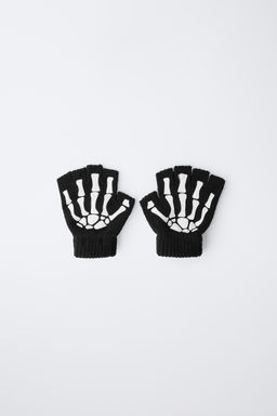 SKELETON FANCY DRESS KNIT MITTENS