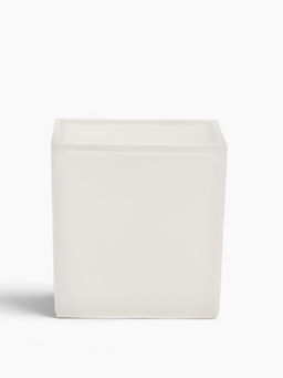 Ваза для цветов «Квадро», стекло, 10×10×10 см, белая, Greengo