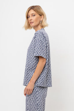 ЕВТ 3317/синие мини косы фуфайка жен