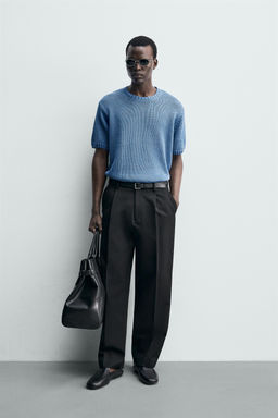 CAMISETA PUNTO RELAXED FIT / Azul - Zara фото 9