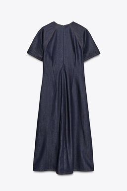 ZW COLLECTION LONG DENIM DRESS - Zara фото 5