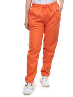 M055 ORANGE Брюки спортивные женские на флисе (100% хлопок) 7986 - Fashion фото 7