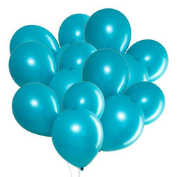 Воздушные шары латексные 12", 100 шт., бирюзовые