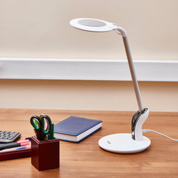 TLD-547 White/LED/400Lm/3300-6000K/Dimmer Светильник настольный, 8W. Сенсорный выключатель. Диммер. Белый. ТМ Uniel