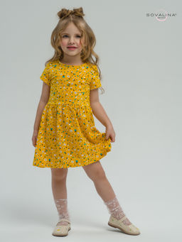 Платье Лето цветы на горчице - Sovalina фото 4