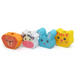 Игра логическая-Пирамидка "Милые зверята" с рыбалкой, в пакете