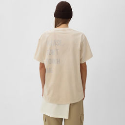 Футболка из вареного хлопка женская Mist Don&apos;t touch me, размер M, молочная