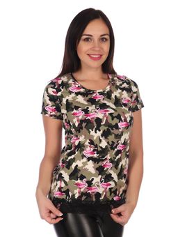 Футболка Флер черное кружево