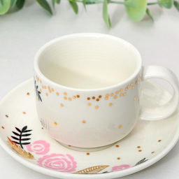 Кофейная пара керамическая «Розы», 140 мл