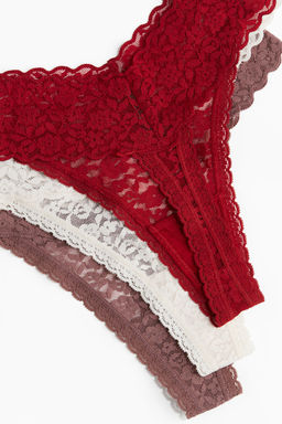 Pack de 10 bragas Thong de encaje - H&m фото 3