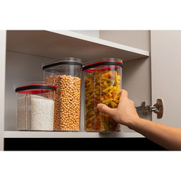 ЁМКОСТЬ ДЛЯ СЫПУЧИХ ПРОДУКТОВ С КРЫШКОЙ (СЛАЙДЕРОМ) 1,5Л (Желтый)