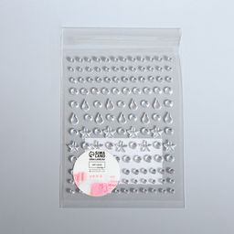 Цена за 5 шт. Стразы самоклеящиеся фигурные «Ассорти», 128 шт на листе, цвет серебряный