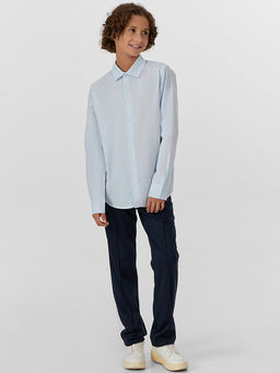 Рубашка для мальчиков голубая в полоску - Mark formelle фото 3