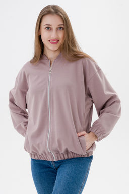 Бомбер из коттон фита кофе макси - Амадэль фото 4