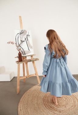 Л 22-24 платье для девочки Таисия голубое - Etoelf фото 6