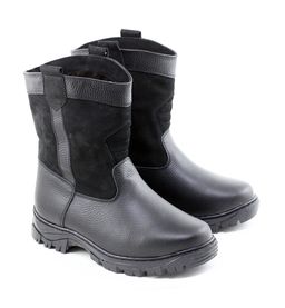 Мини-монголки мужские черные, литая подошва натуральная кожа - Мирунт фото 8