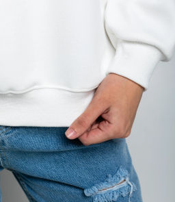 Свитшот #КТ1709, белый