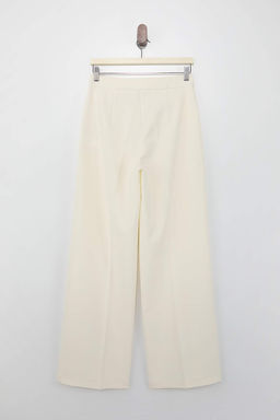 Beyaz Wideleg/Genis Paca Dokuma Premium Pantolon TWOSS26PL00057 - Trendyolmilla фото 2