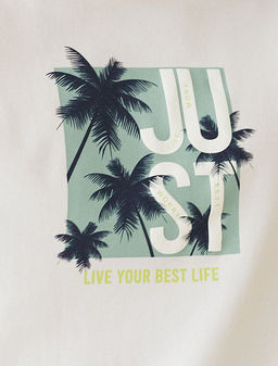 Свободная футболка с авторским принтом