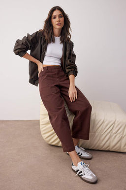 Kahverengi Yuksek Bel Cep Detayl? Loose Baggy Jeans TWOAW26JE00123 - Trendyolmilla фото 2