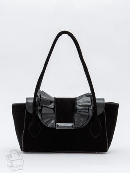 Сумка женская кожаная 2430-1Y black Polina&Eiterou