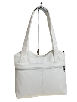 Женская сумка из искусственной кожи, цвет белый