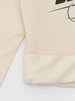 Bisiklet Yaka Bask?l? Uzun Kollu Erkek ?ocuk Sweatshirt - Waikiki фото 3