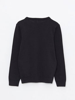 Bisiklet Yaka Batman Desenli Uzun Kollu Erkek ?ocuk Triko Kazak - Waikiki фото 2