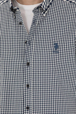 Мужская темно-синяя рубашка с длинным рукавом - U.s. polo assn фото 7