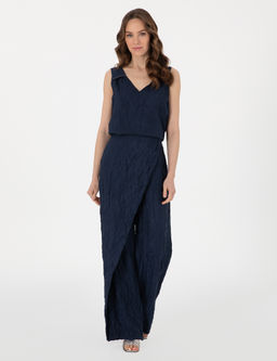 Lacivert Loose Fit Pantolon