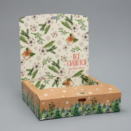 Коробка подарочная новогодняя складная двухсторонняя Чудо обязательно случится, 20?18?5 см