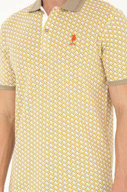 Футболка U.S. Polo Assn мужская светло-хаки из хлопка  фото 13