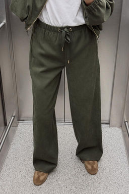 TEXTURED WIDE-LEG TROUSERS - Zara фото 2