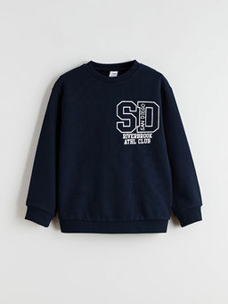 Bask?l? Erkek ?ocuk Sweatshirt ve E?ofman Alt?