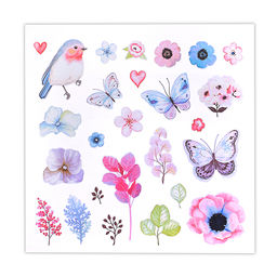 Набор термонаклеек для декорирования текстильных изделий "Spring" 21,5х21,3 см, в пластиковом пакете с блистерным подвесом