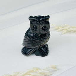 Фигурка Сова из золотистого Обсидиана - Радуга самоцветов фото 3
