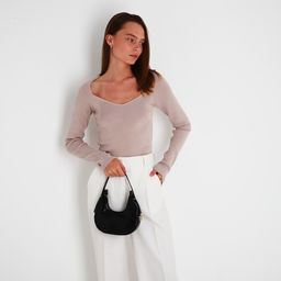 Сумка-багет на молнии, цвет чёрный - Simaland фото 6