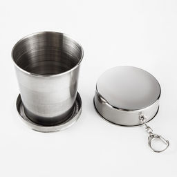 Складной стакан, 250 мл, 7.5×8.4 см, нержавеющая сталь