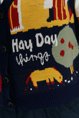 Cok Renkli Dugmeli Triko Yelek TWOAW22HI0331