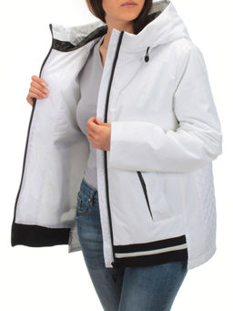 H9270 WHITE Куртка демисезонная женская (100 гр. синтепон) - Фабричный китай фото 7