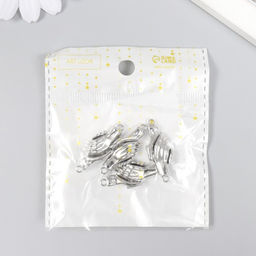 Цена за 4 шт. Застёжка магнитная металл «Руки», серебро, 3×1.3 см, (набор левая, правая)