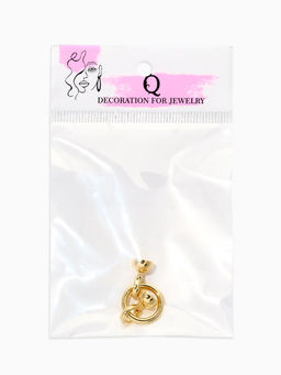 Замок-карабин с кольцом, 40?16?8 мм, медь, цвет золото